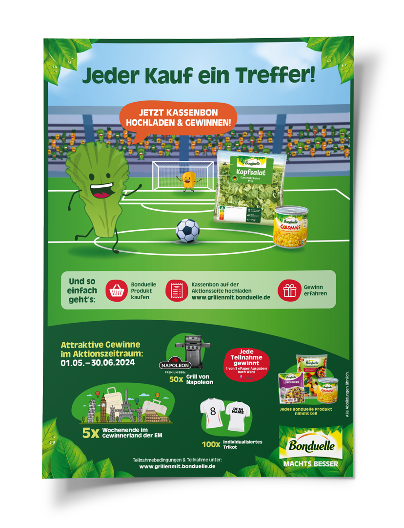 BON_EM_Plakat_liegend Gestaltung Bonduelle EM Promotion Aktion stehend