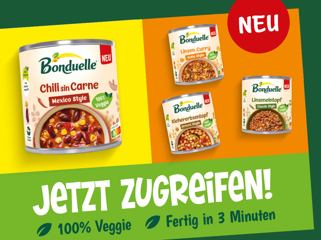 Bonduelle World Kitchen, Einführung von 4 Neuprodukten Bonduelle World Kitchen, Einführung von 4 Neuprodukten in der Convenience Sparte