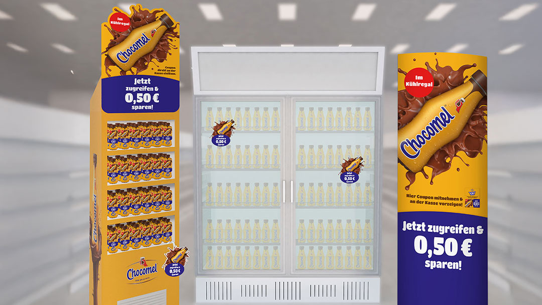 Chocomel, Sommer-POS, Salesfolder und Werbemittel, Chocomel, Sommer-POS, Werbemittel, Marktsituation