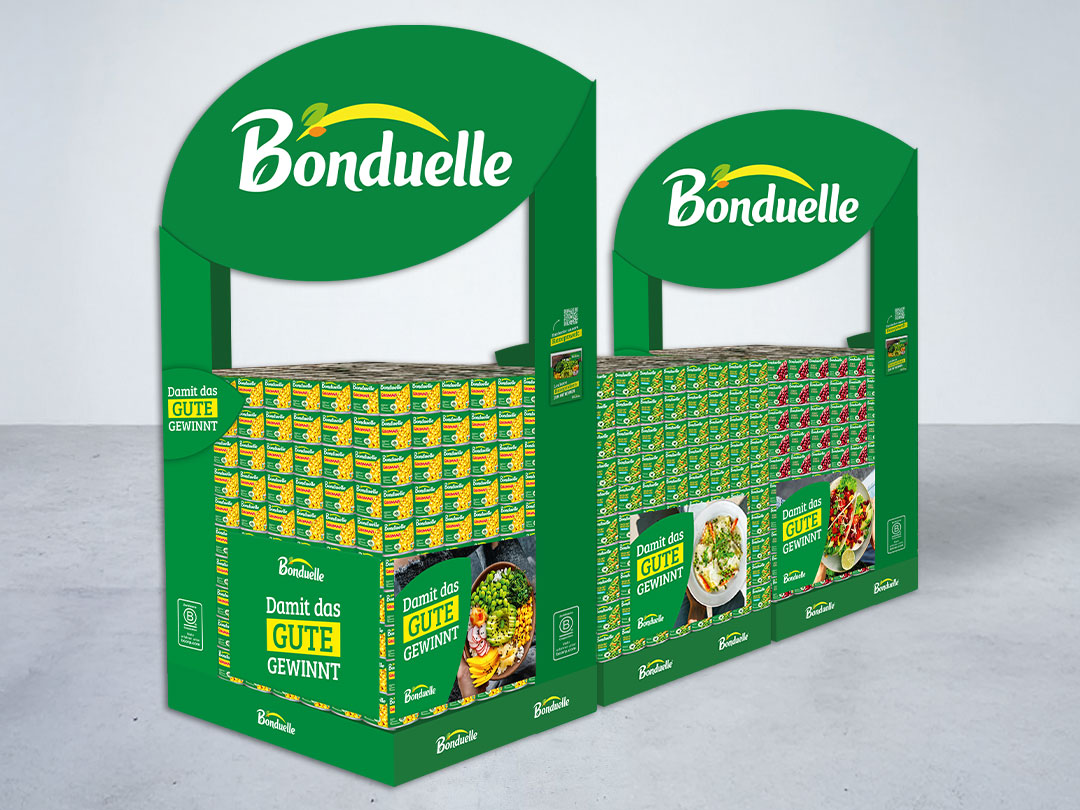 Bonduelle Anzeige der Lebensmittelzeitung zum Relaunch mit neuem Design und Produktübersicht