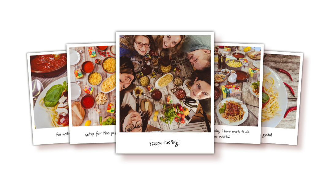 Polaroid Mood Visual für Tomato al Gusto und Speciale al Gusto von der Werbeagentur ehrle studio erstellt