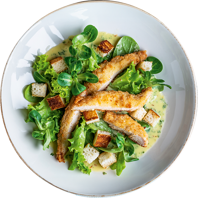 Caesar-Salat-Style mit Hähnchen und Croutons als Rezept der Woche für KW 27